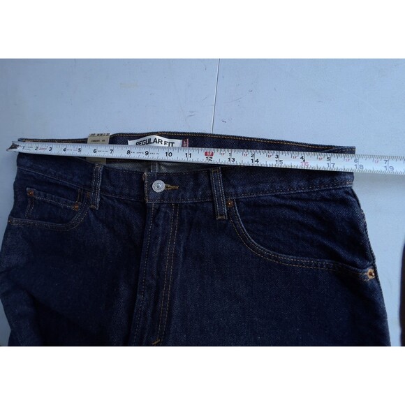 Vintage Y2K Levi’s 505 Regular Fit Straight Leg Men’s W36 L32 Dark Blue Jeans - Picture 12 of 15